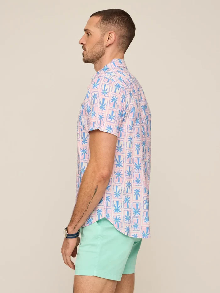 The Miami Mosaic (Resort Weave Friday Shirt)- Pink - Image 3 - Chubbies Shorts