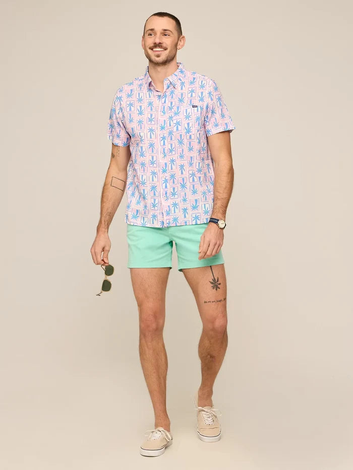 The Miami Mosaic (Resort Weave Friday Shirt)- Pink - Image 4 - Chubbies Shorts