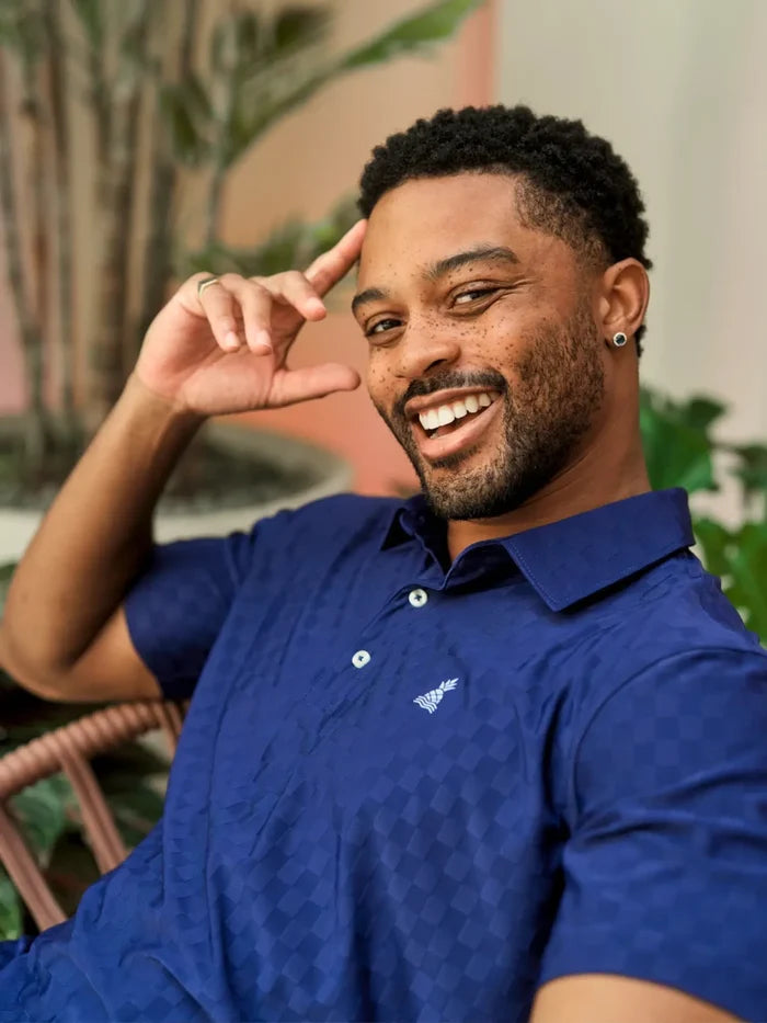 The Midnight Marine (Textured Performance Polo) - Image 2 - Chubbies Shorts