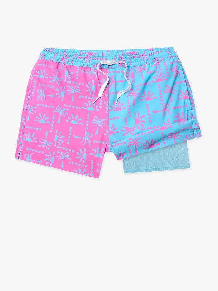 The Pacific Grids (Boys Lined Swim Trunk) - Image 1 - Chubbies Shorts