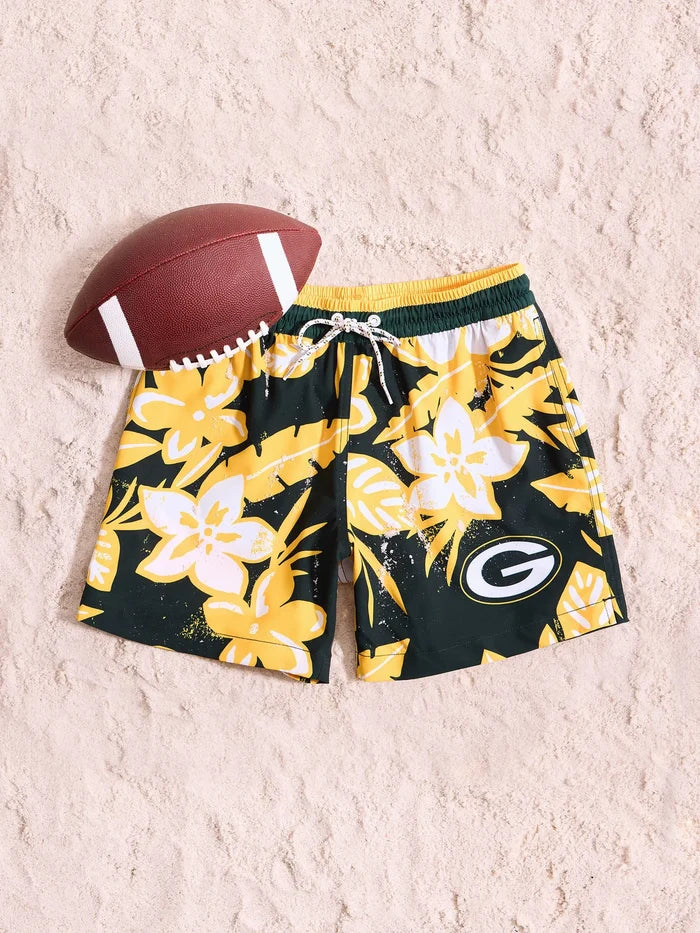 The Packers Deep End Zones 5.5" (Classic Lined Swim Trunk) - Image 2 - Chubbies Shorts