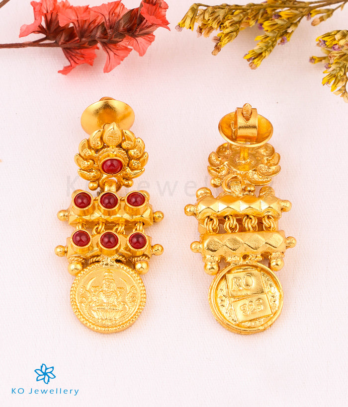 The Paramaa Antique Silver Lakshmi Coin Earrings