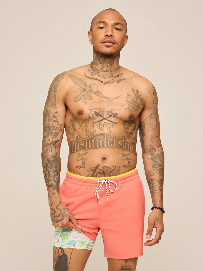 The Peach Perfects 5.5" (Classic Lined Swim Trunk w/ SP WB) - Image 1 - Chubbies Shorts