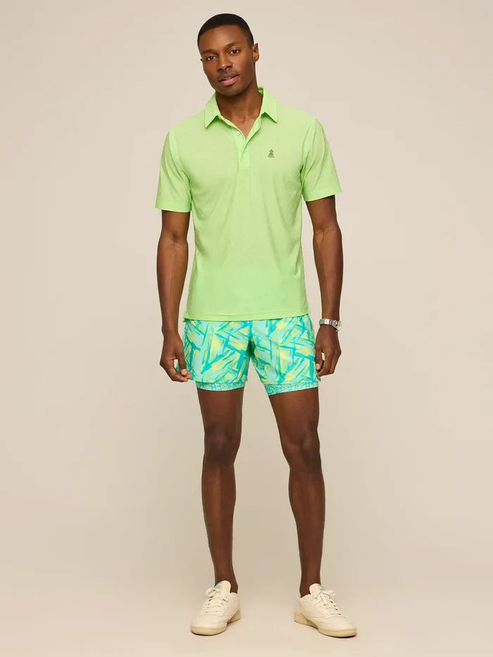 The Pistachio Glow (Textured Performance Polo) - Image 5 - Chubbies Shorts