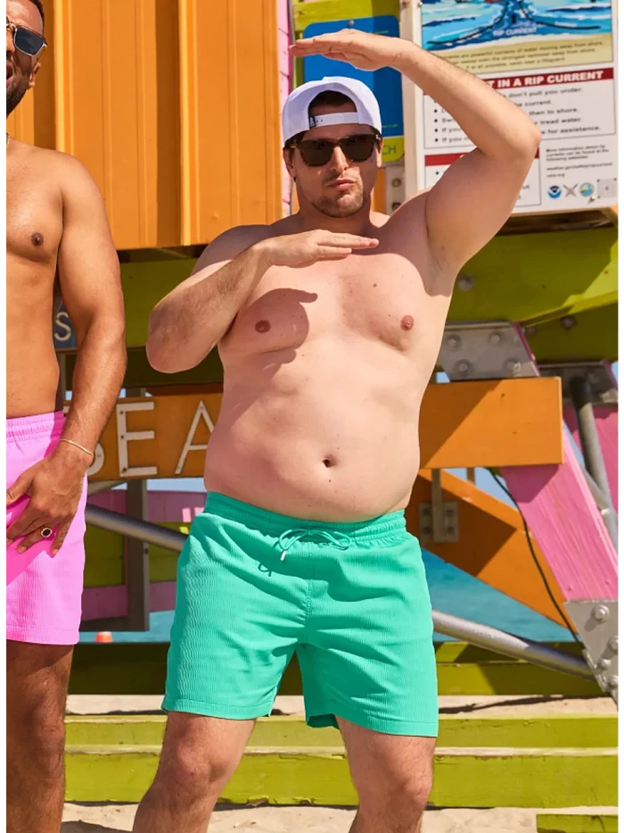 The Real Teals 5.5" (Textured Lined Swim) - Image 1 - Chubbies Shorts