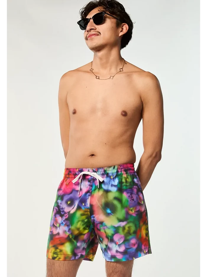 The Sonic Blooms 7" (Classic Lined Swim Trunk) - Image 1 - Chubbies Shorts