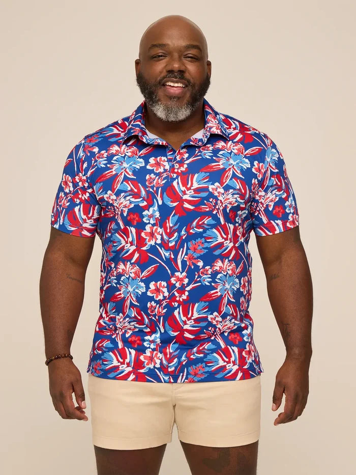The Star Spangled Bloom (Performance Polo) - Image 1 - Chubbies Shorts