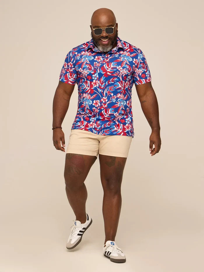 The Star Spangled Bloom (Performance Polo) - Image 3 - Chubbies Shorts