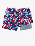 The Star Spangled Blooms (Boys Lined Swim Trunk) - Image 1 - Chubbies Shorts