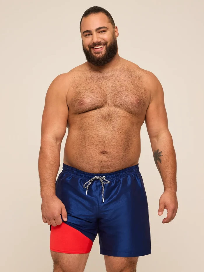 The Star-Spangled Shines 5.5" (Lined Metallic Swim) - Image 3 - Chubbies Shorts