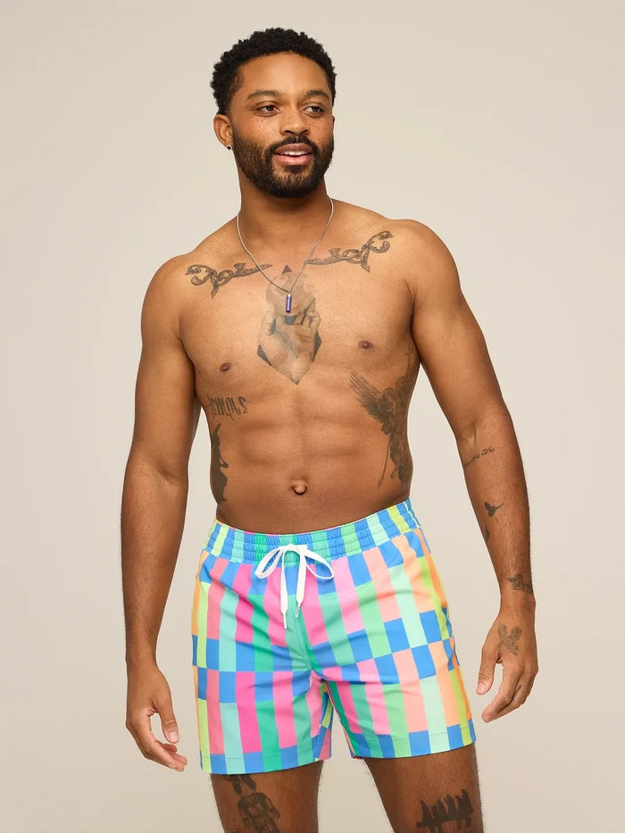 The Technicolor Stitches 5.5" (Classic Lined Swim Trunk) - Image 4 - Chubbies Shorts