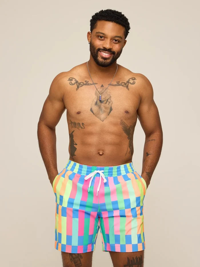 The Technicolor Stitches 7" (Classic Swim Trunk) - Image 1 - Chubbies Shorts