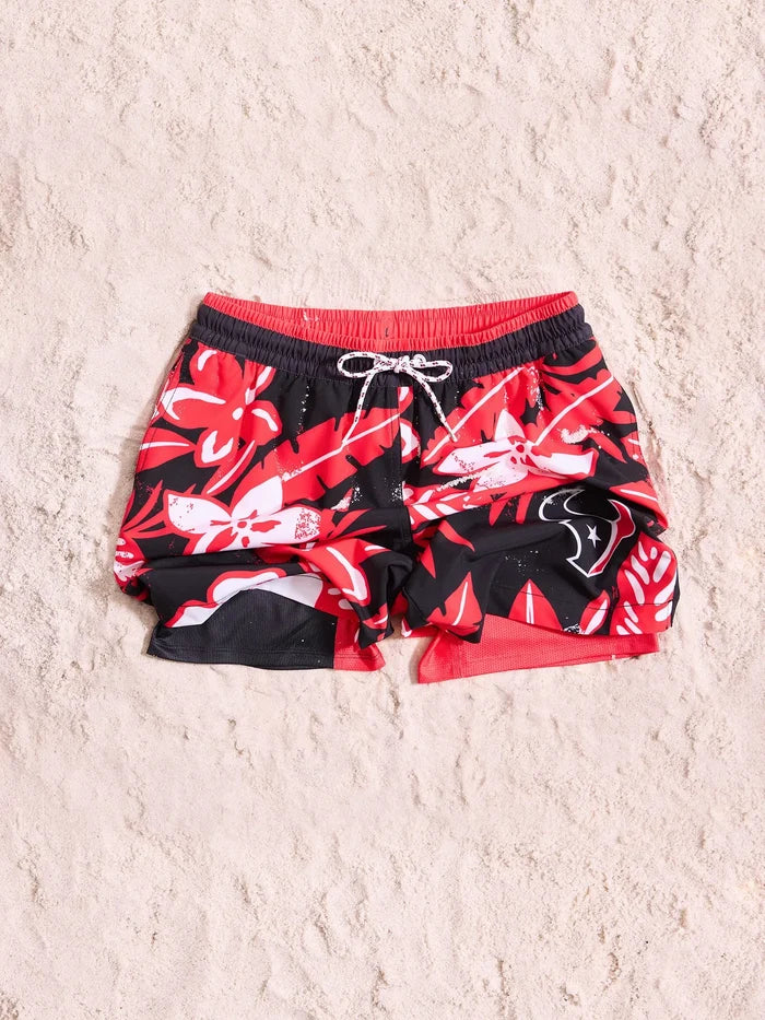 The Texans Deep End Zones 5.5" (Classic Lined Swim Trunk) - Image 2 - Chubbies Shorts