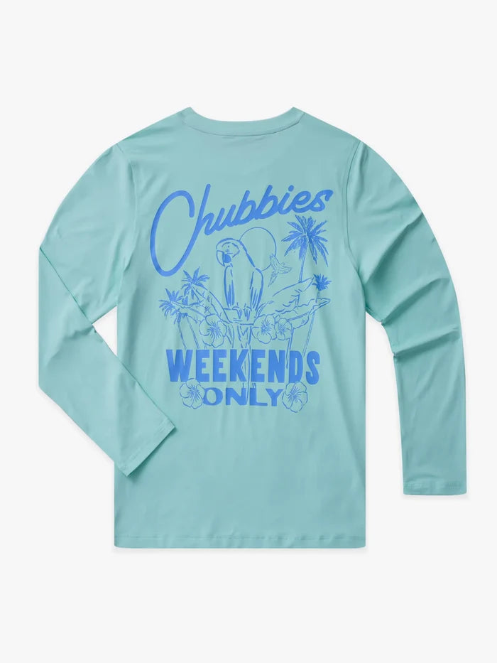 The Weekends Only (Boys Sun Crewneck)- Teal - Image 2 - Chubbies Shorts
