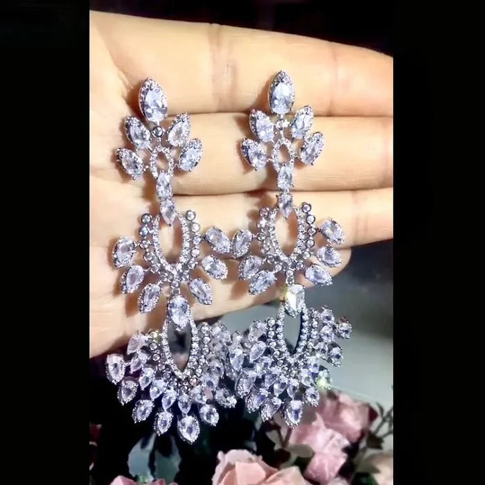 Wedding Jewelry - Luxury Cubic Zirconia Bridal Earrings
