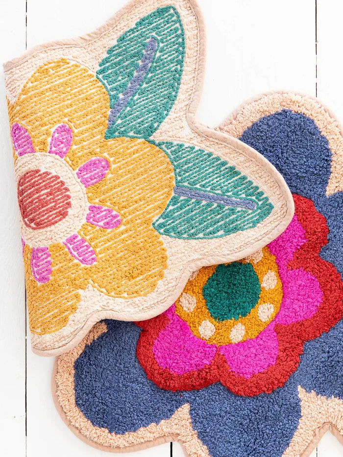 Tufted Runner Bath Mat - Folk Flower-view 3