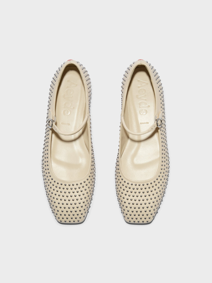 Uma Mini Studs Leather Flats