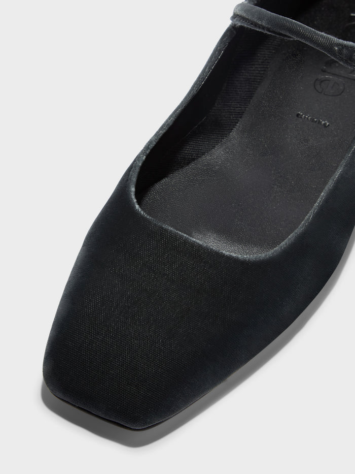 Uma Velvet Mary-Jane Flats
