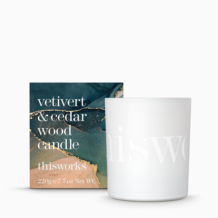 vetivert & cedar wood candle