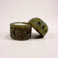Vintage Carved Soapstone Pot Candle