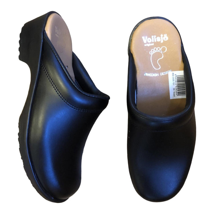Vollsjö Luxury Leather Soft Clogs – Genuine Leather Comfort Slippers with Cushioned Footbed | Made in Sweden
