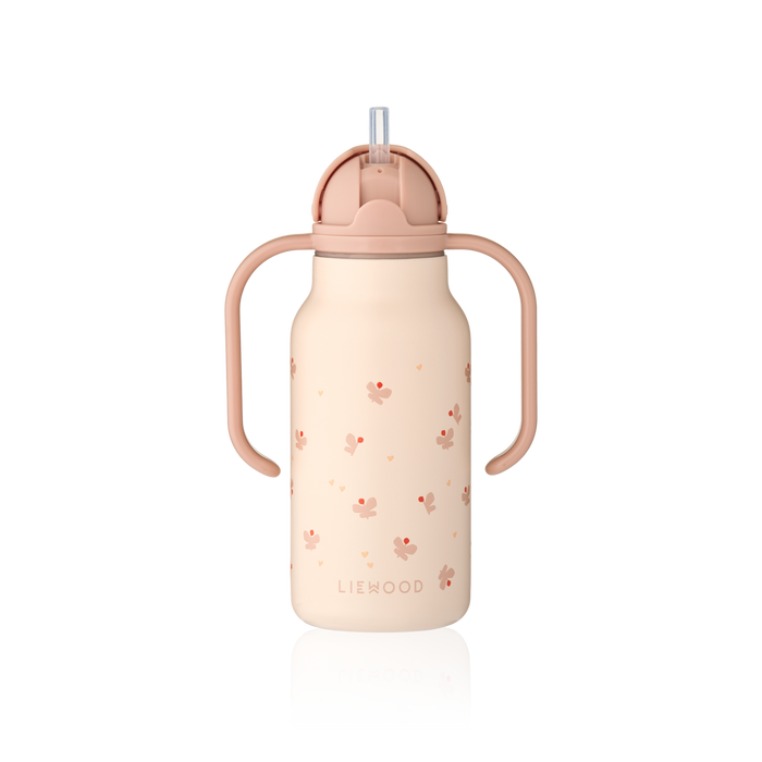 Liewood - Water Bottle - Kimmie - Mini Butterfly - Apple Blossom - Straw