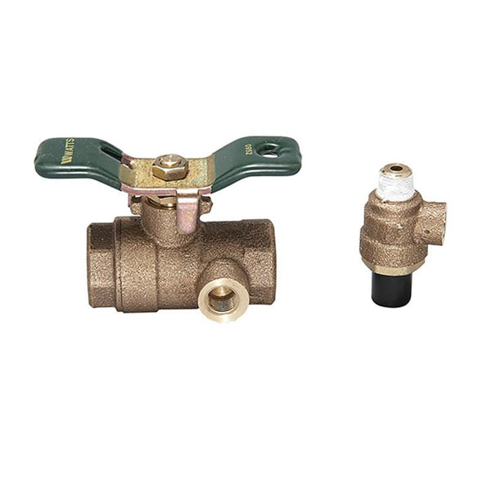 Watts FBV-TC-TH 1/2" IPS Ball Valve QT Tapped For Test Cock