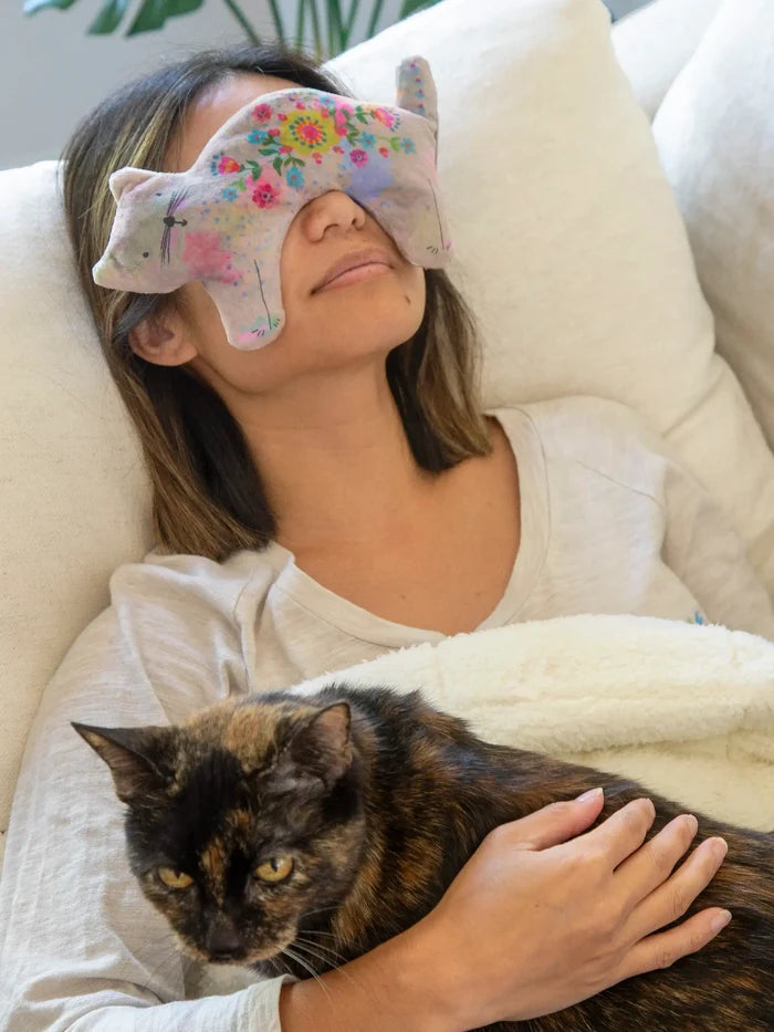 Shaped Weighted Eye Mask - Cat-view 1