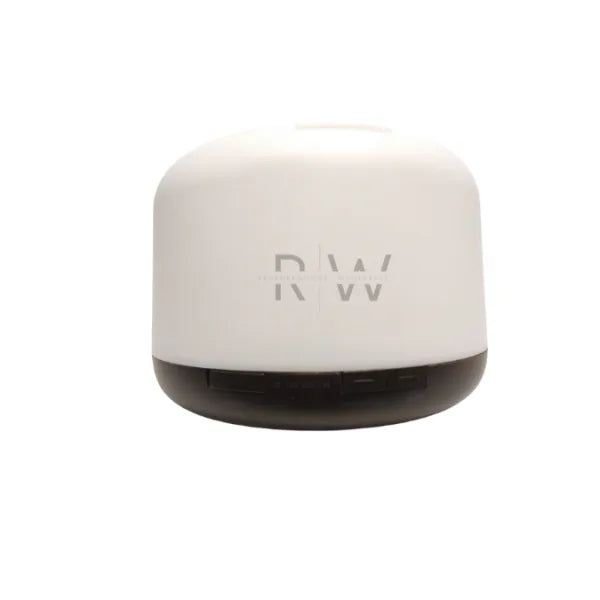 White Round Dark Wood Bottom LED Aroma Ultrasonic Diffuser -500ml (EDF-06WD) 1CT