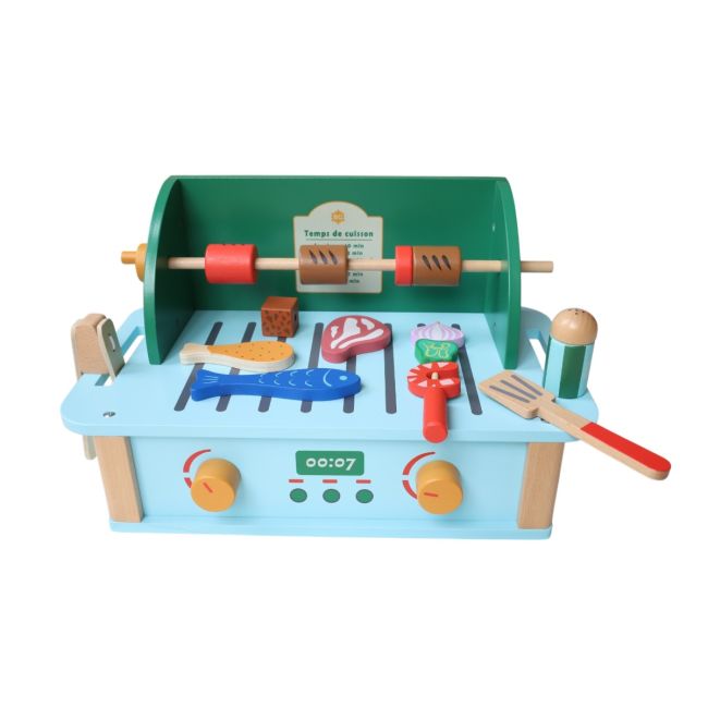 Le Petit Souk - Wooden Toy - Barbecue Set - Lifestyle Cut