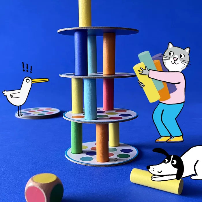 Moulin Roty - Wooden Toy - Mega Tower - Lifestyle Cut 2
