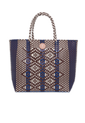 WOVEN TOTE BAG BLUE