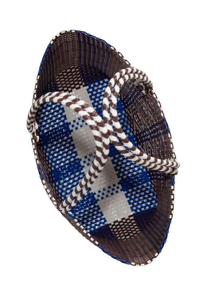 WOVEN TOTE BAG BLUE