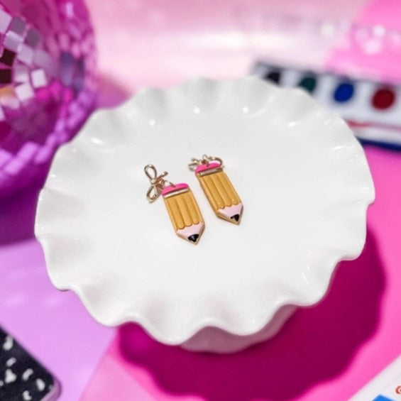 Yellow Pencil Earrings